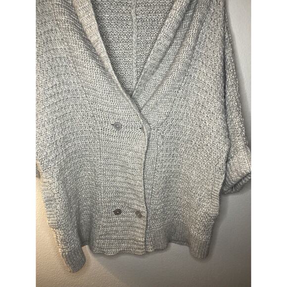 Victorias Secret Chunky Cable Knit Shawl Collar Cardigan Sweater Coat Medium - Picture 6 of 7